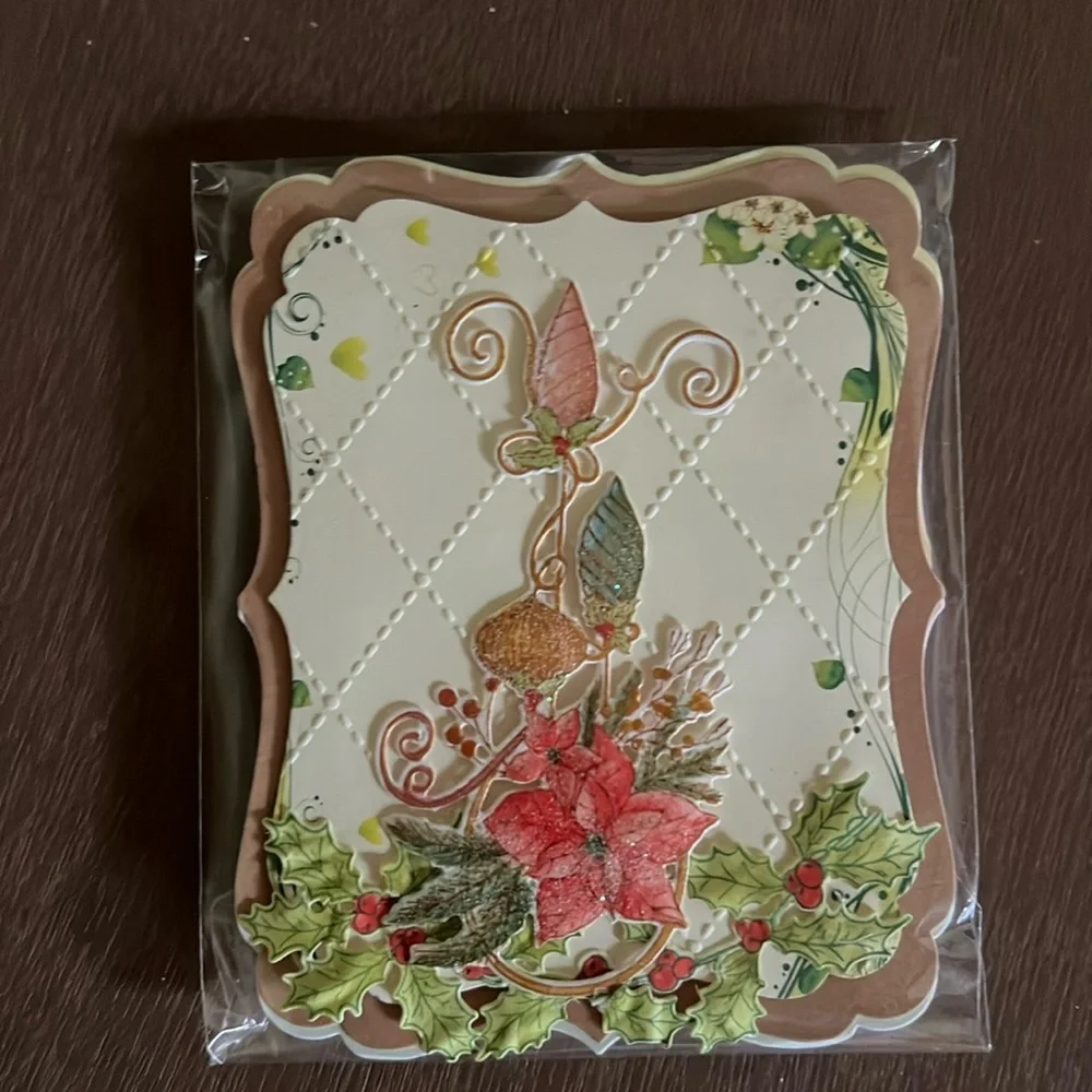 New beautiful handmade Christmas holiday card